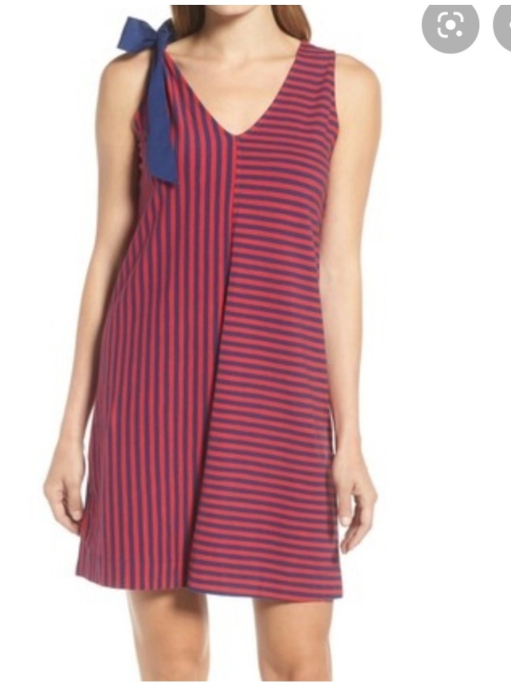 Vineyard vines one shoulder bow dress
